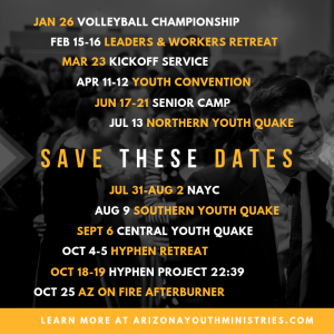 AZ Youth 2019 Dates
